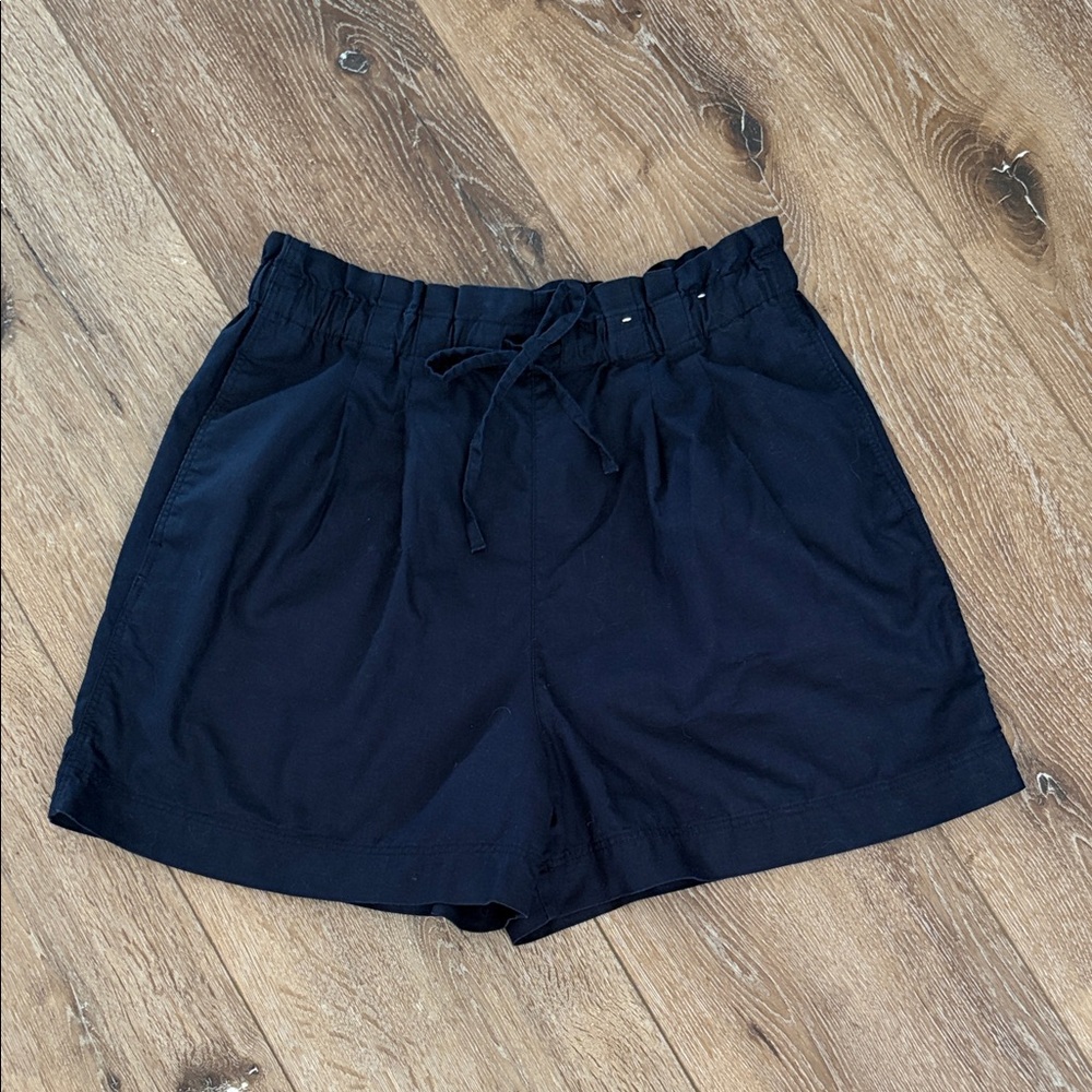 Uniqlo Cotton Linen Drawstring Shorts Navy